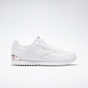 Adidasy Damskie Reebok Royal Glide Ripple Clip Białe/Różowe Złote PL 51ANPWD